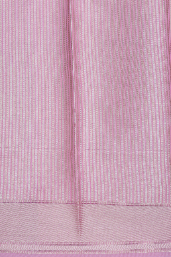 Kota Cotton Saree In Pink With Chevron Design