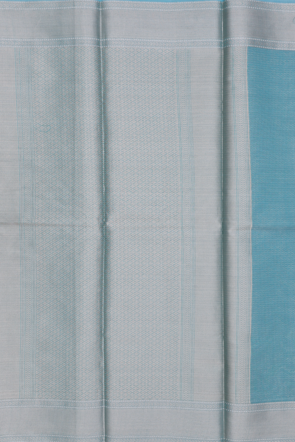 Kota Cotton Saree In Turkish Blue With Allover Design
