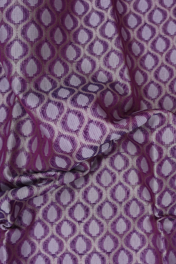 Kota Cotton Saree In Purple With Ogee Design