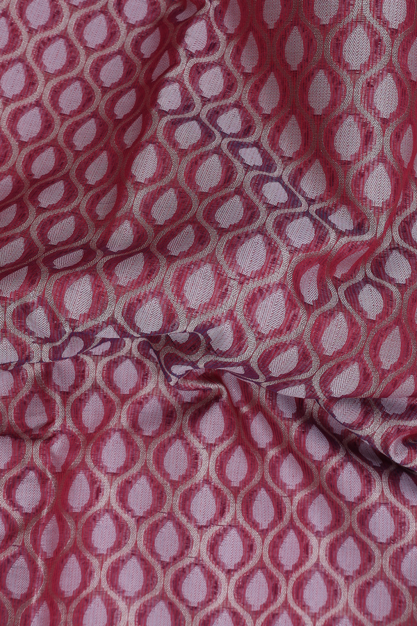 Kota Cotton Saree In Red With Ogee Design