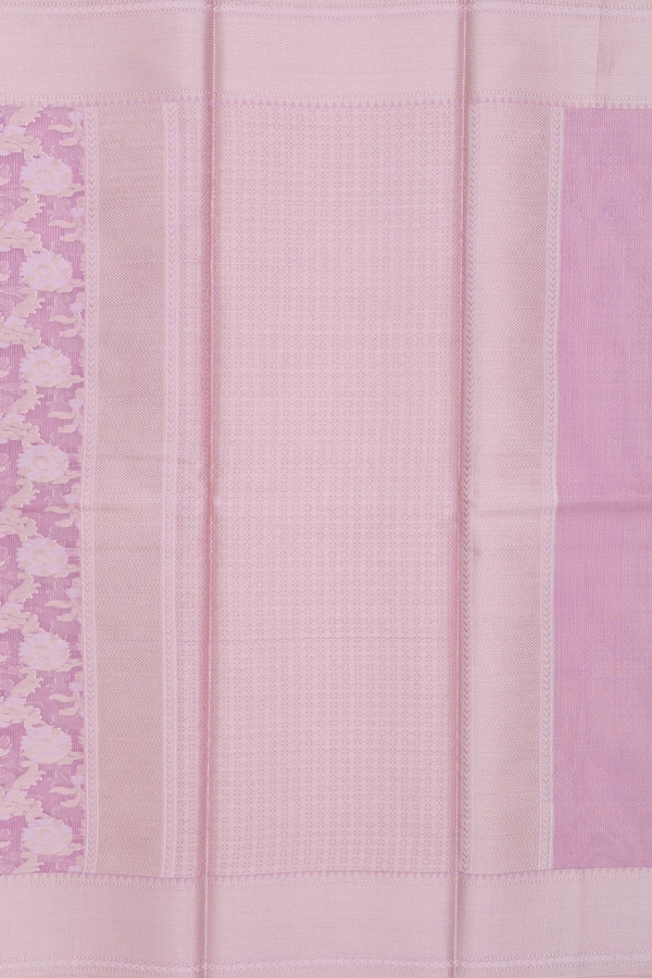 Kota Cotton Saree In Pink With Floral Design