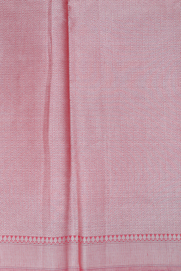 Kota Cotton Saree In Red With Diagonal Design