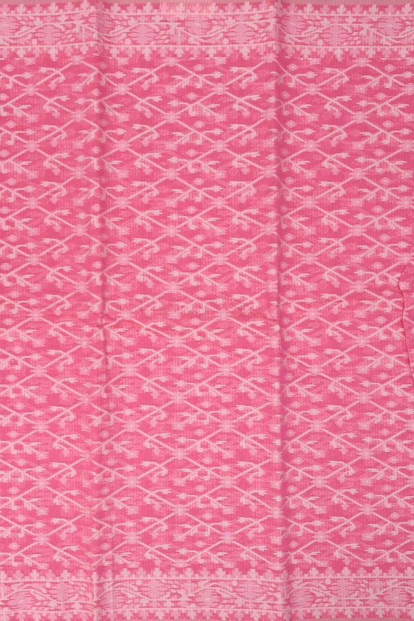 Kota Cotton Saree In Punch Pink With Allover Design