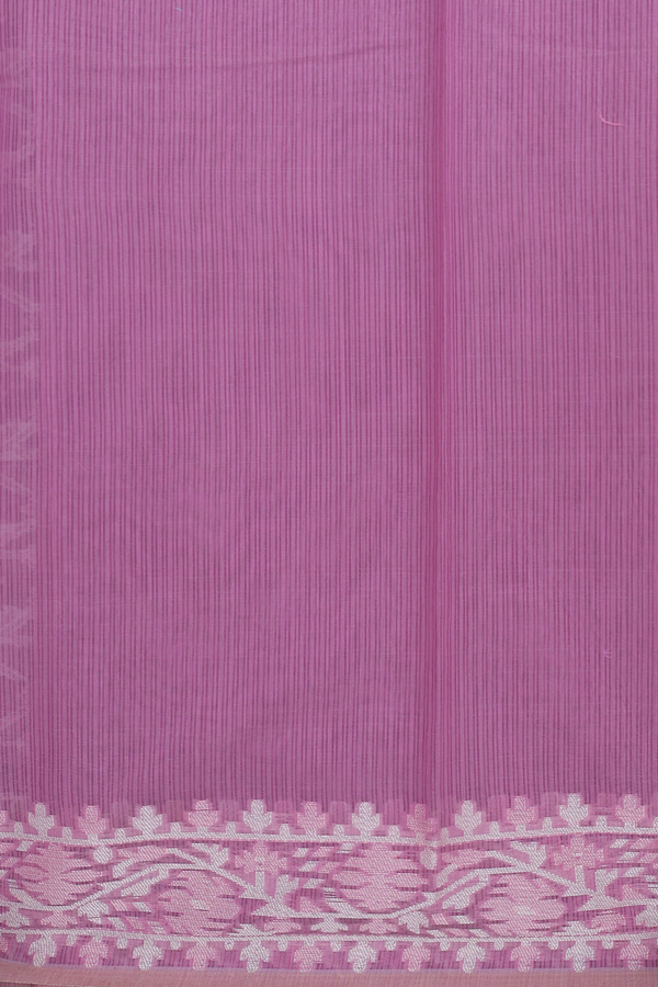 Kota Cotton Saree In Dusty Lavender With Allover Design