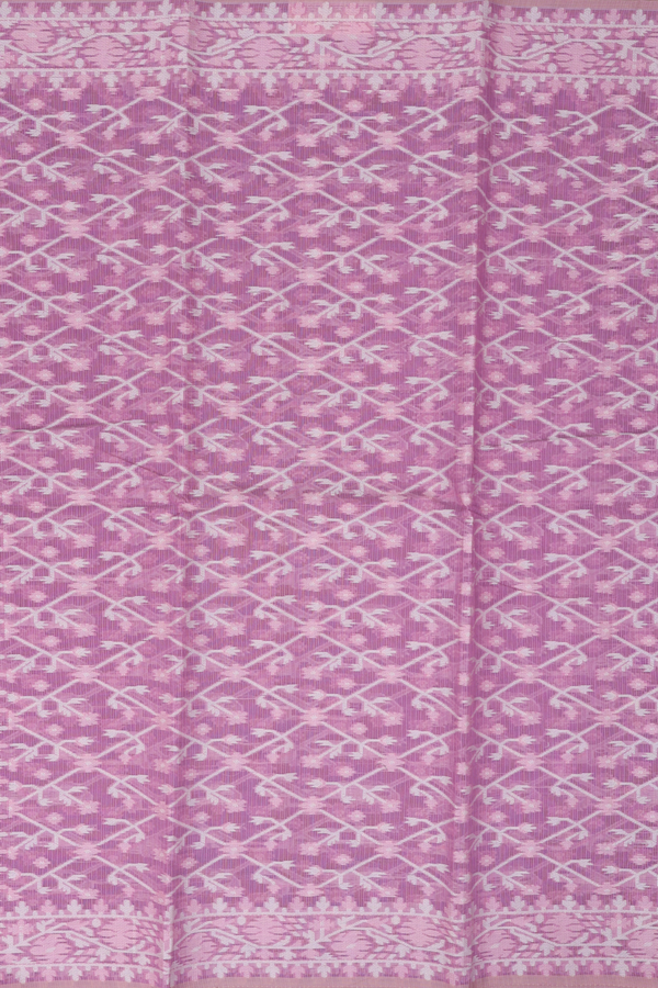 Kota Cotton Saree In Dusty Lavender With Allover Design