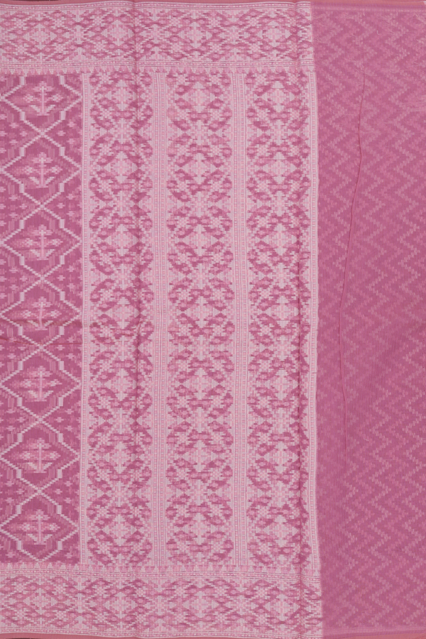 Kota Cotton Saree In Mulberry With Diamond Design