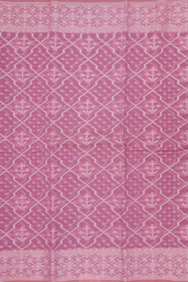 Kota Cotton Saree In Mulberry With Diamond Design