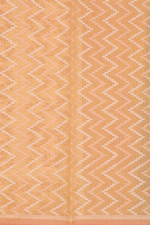 Kota Cotton Saree In Yellow With Floral Design