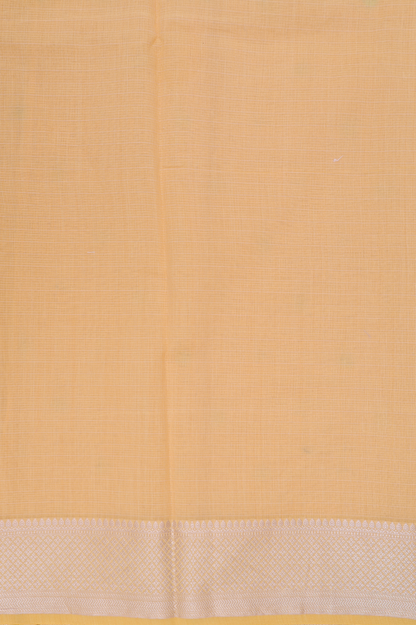 Kota Cotton Saree In Yellow With Floral Buttas