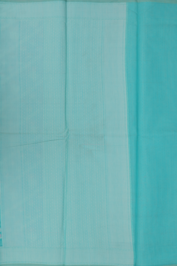 Kota Cotton Saree In Tiffany Blue With Allover Design