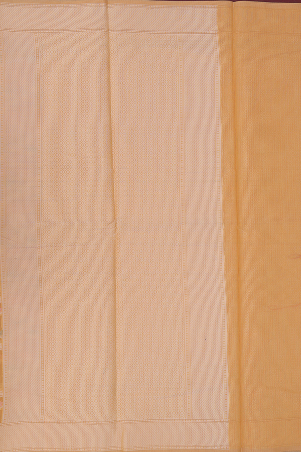 Kota Cotton Saree In Yellow With Allover Design
