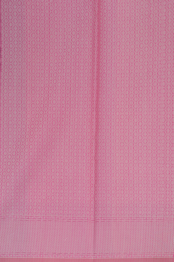 Kota Cotton Saree In Pink With Diagonal Design