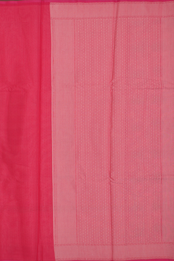 Kota Cotton Saree In Red With Floral Design