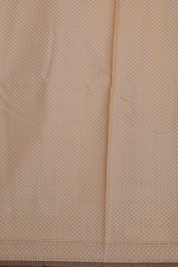 Kota Cotton Saree In Golden Brown With Diamond Design