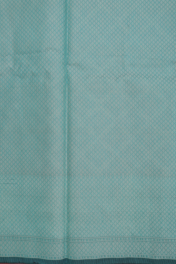 Kota Cotton Saree In Green With Diamond Design