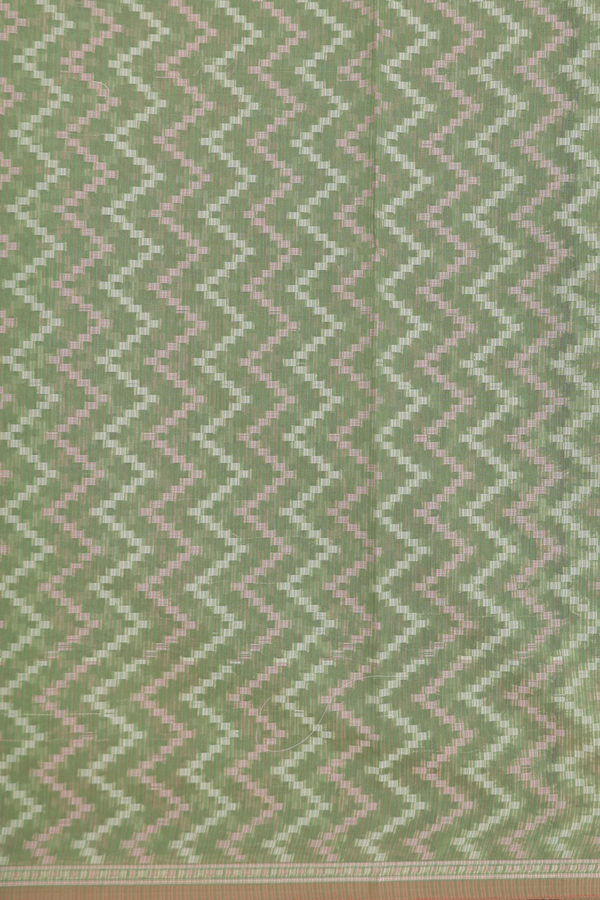 Kota Cotton Saree In Moss Green With Allover Design