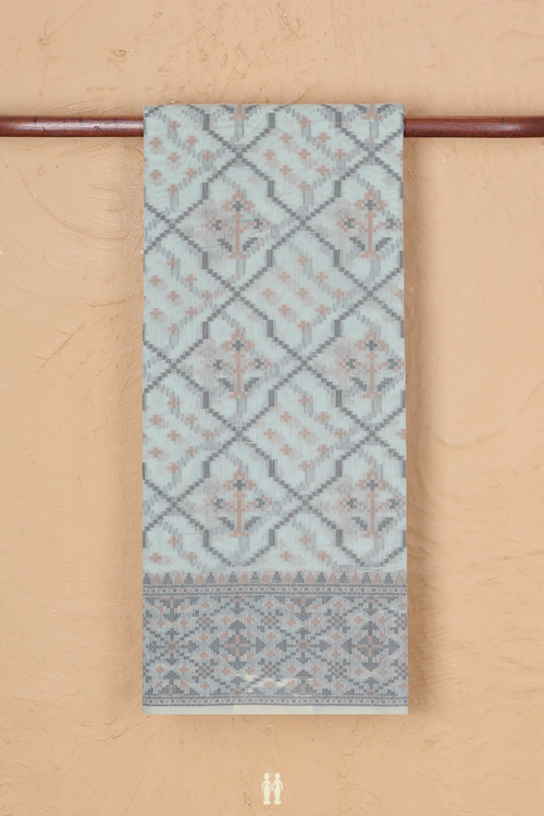 Kota Cotton Saree In Pale Green With Allover Design