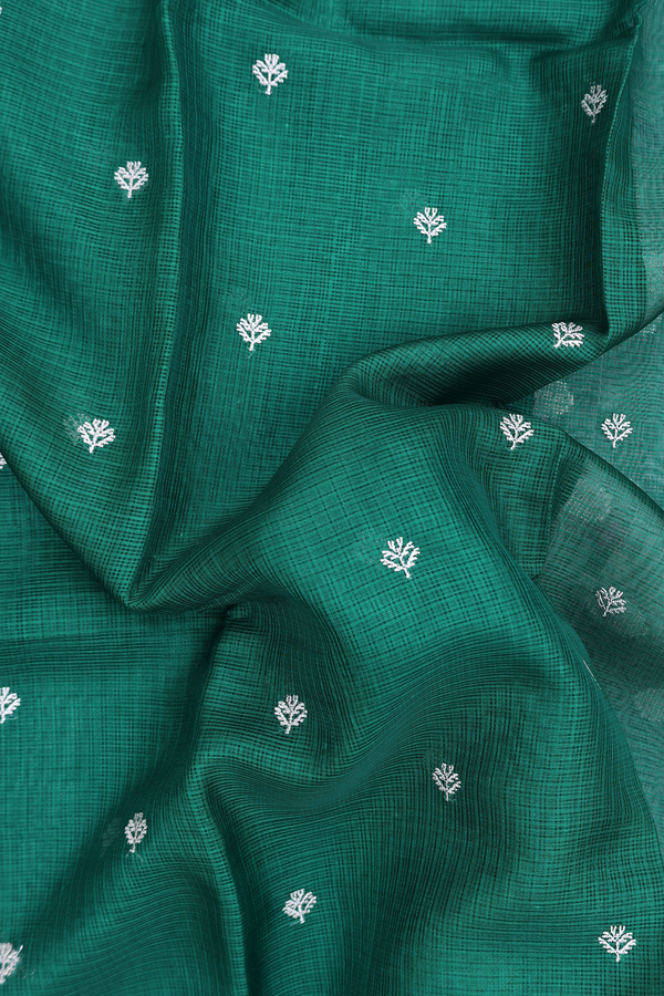 Kota Silk Saree In Green Zari Buttas