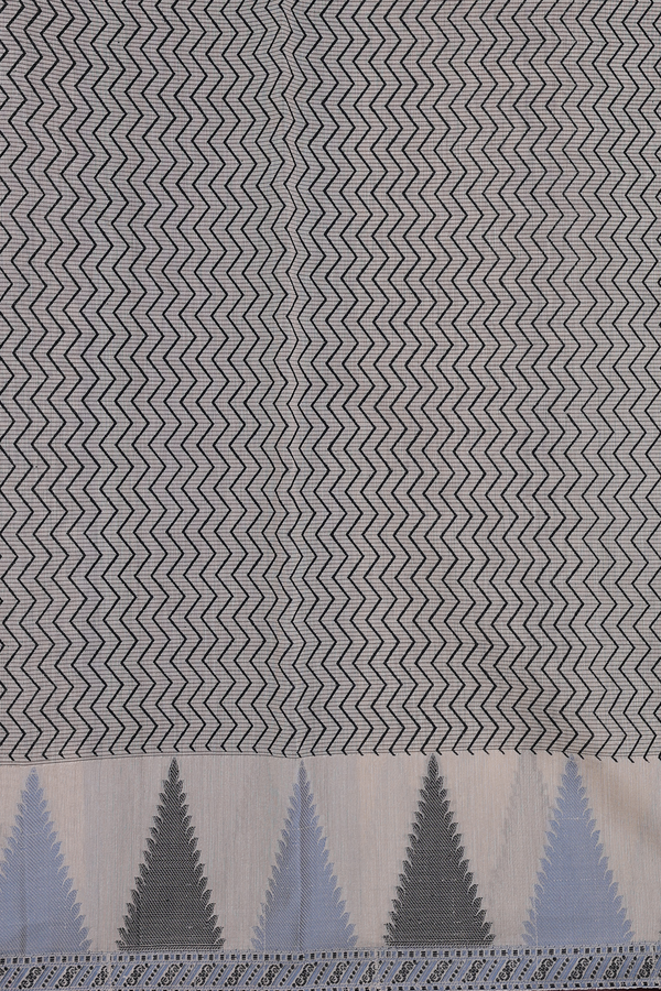 Kota Cotton Saree In Cream Color With Geometric Design