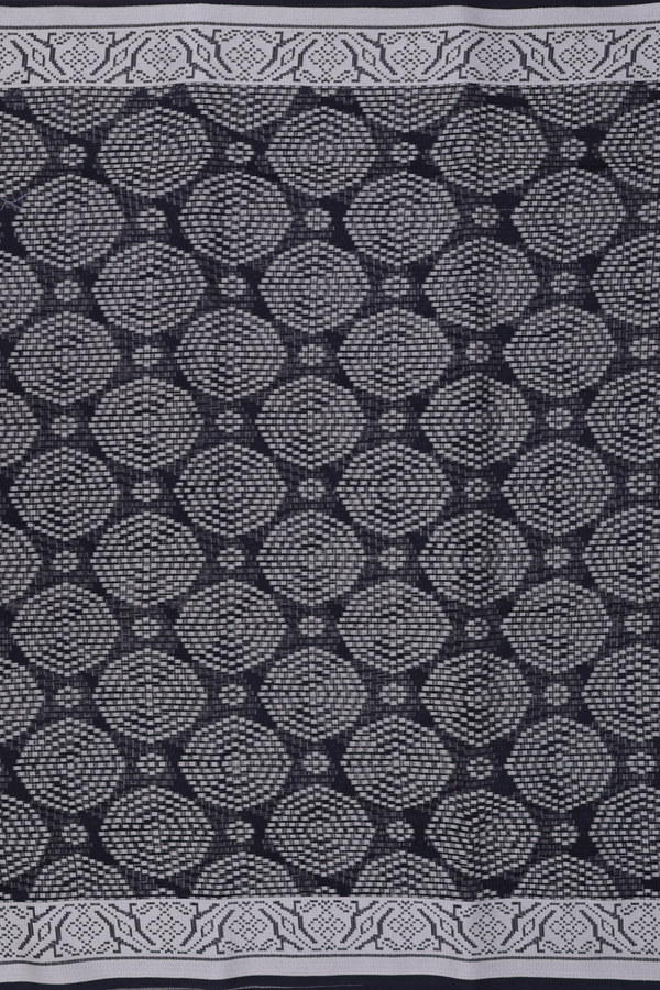 Kota Cotton Saree In Black With Allover Design