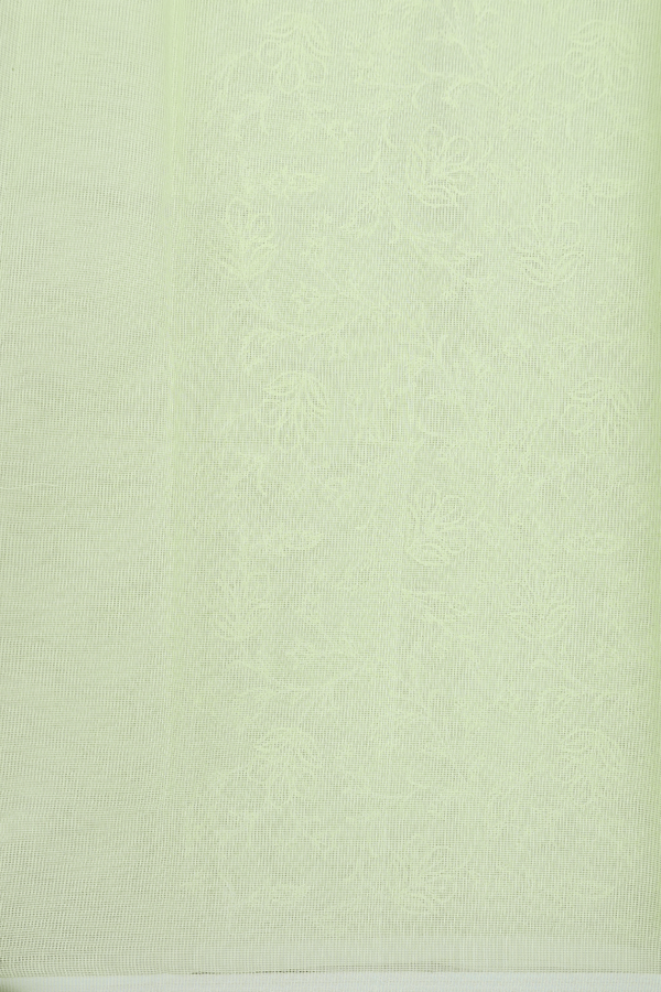 Kota Cotton Saree In Pale Green With Floral Design