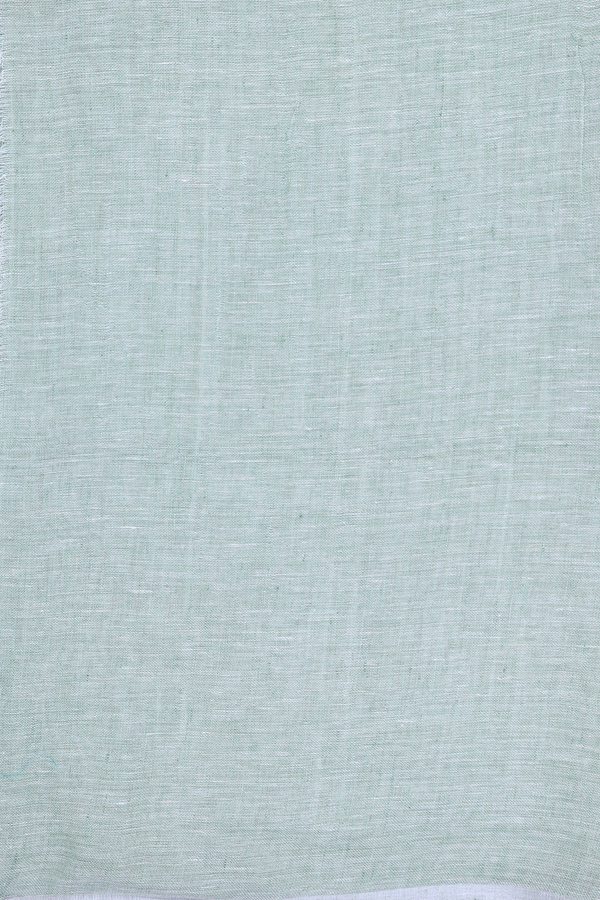 Linen Saree In Light Green Along Stripes With Buttas