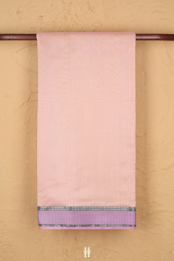 Maheswari Silk Cotton Saree Blush Orange With Contrast Border