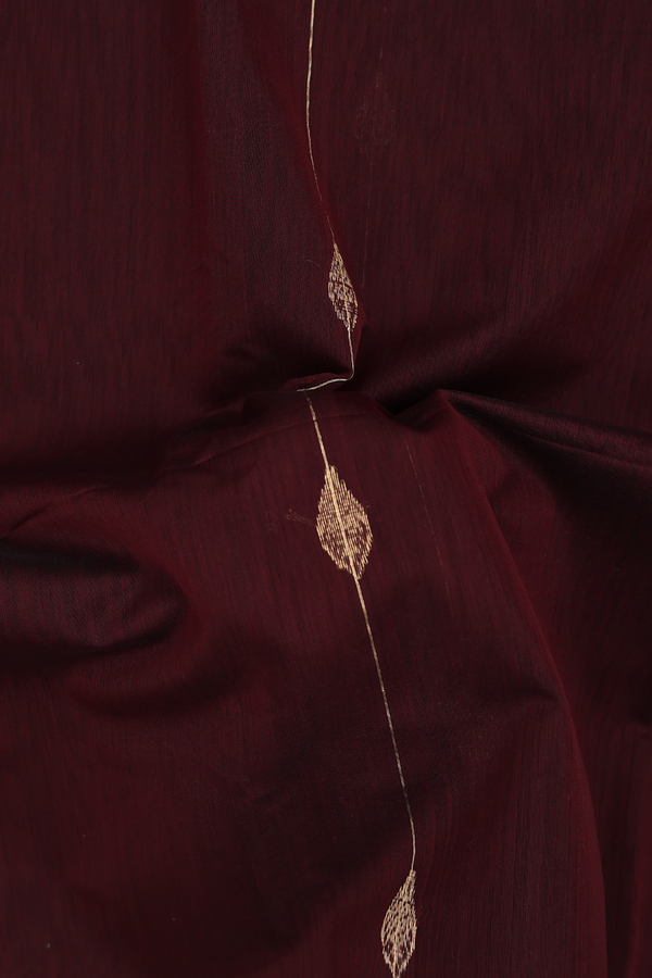 Maheswari Silk Cotton Saree Coffee Brown With Stripes Design