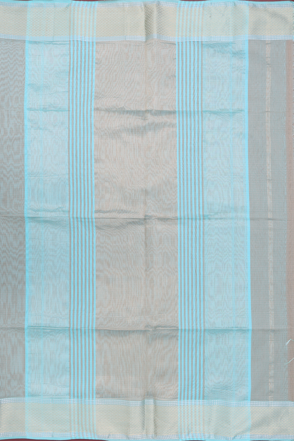 Maheswari Silk Cotton Saree Dark Khaki With Contrast Border