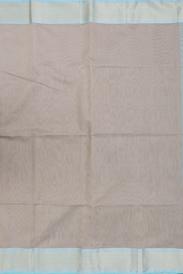 Maheswari Silk Cotton Saree Dark Khaki With Contrast Border