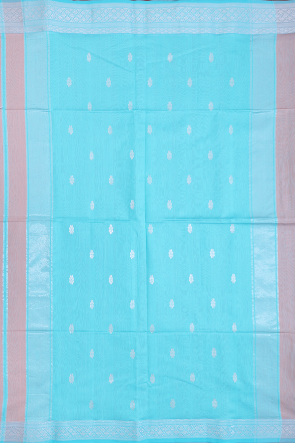 Maheswari Silk Cotton Saree Dusty Pink With Allover Buttas