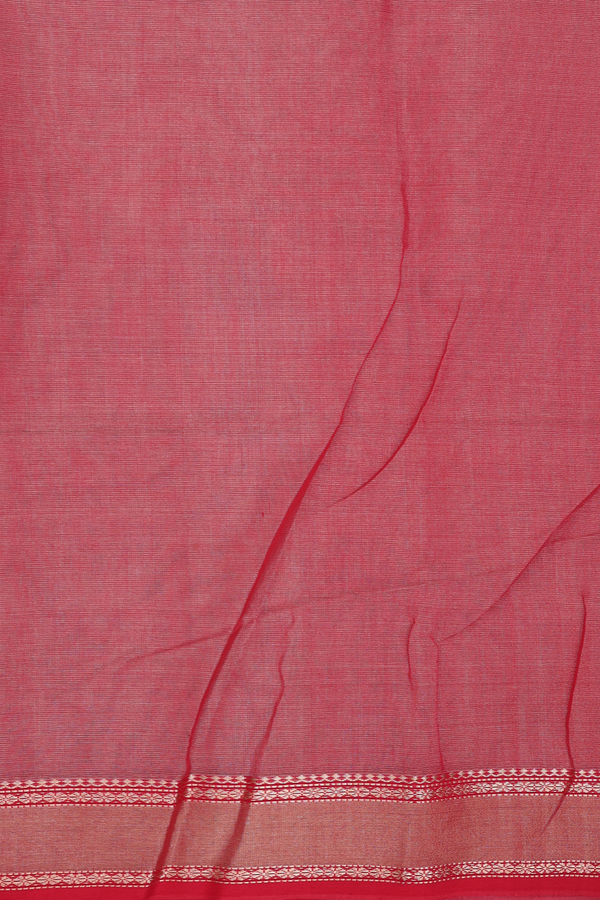 Maheswari Silk Cotton Saree Dusty Rose Pink With Floral Buttas