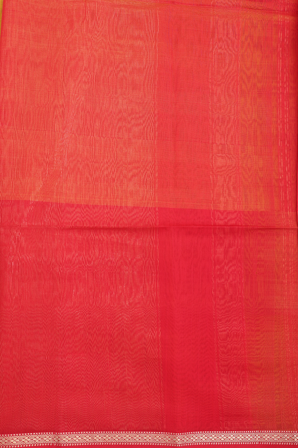 Maheswari Silk Cotton Saree Golden Yellow With Floral Buttas