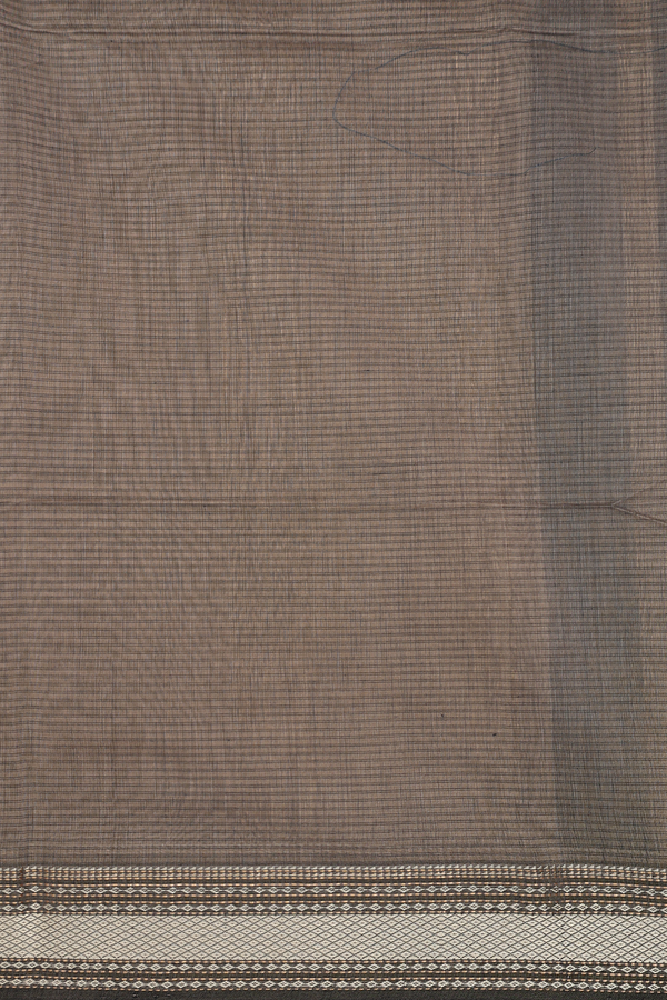 Maheswari Silk Cotton Saree In Blue With Self Stripes Design