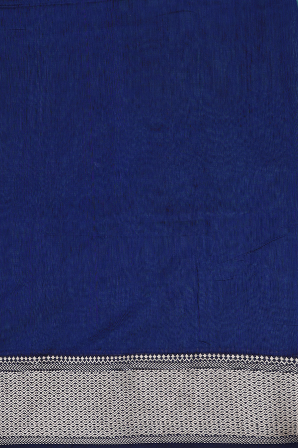Maheswari Silk Cotton Saree In Blue With Threadwork Buttas