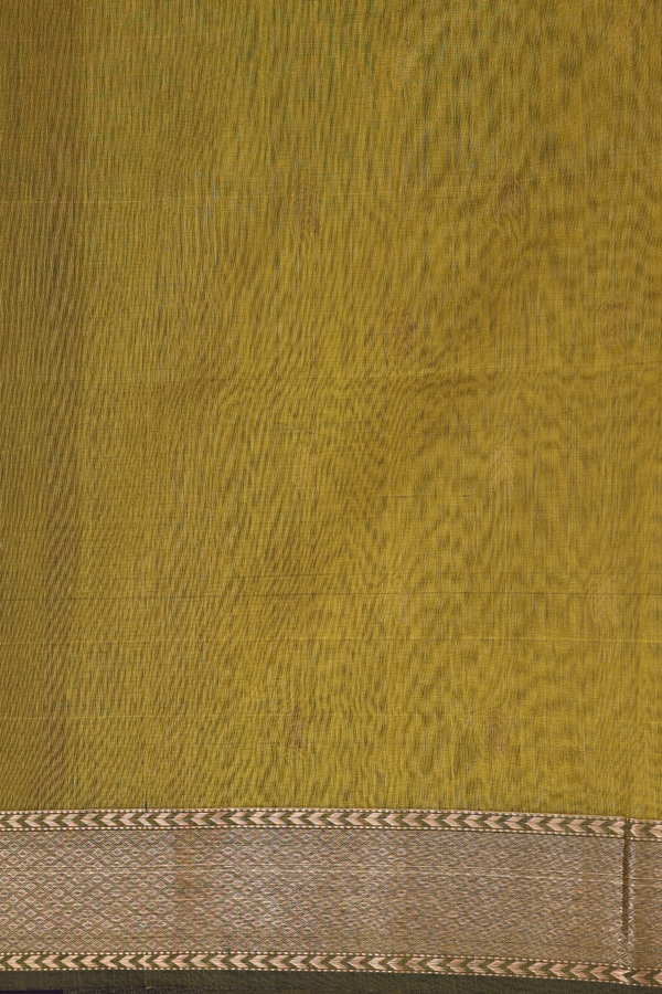 Maheswari Silk Cotton Saree In Coffee Brown With Zari Buttas