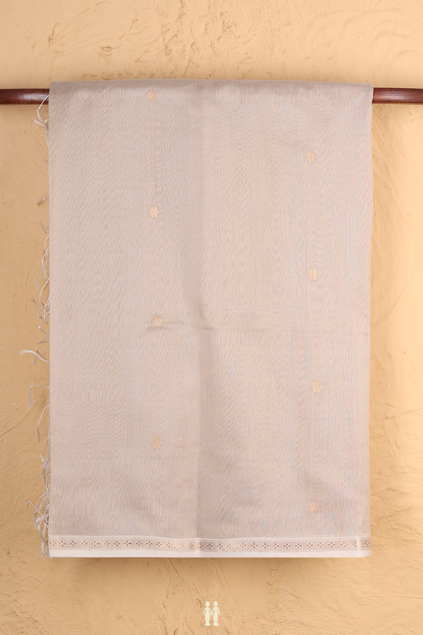 Maheswari Silk Cotton Saree In Cream With Floral Buttas