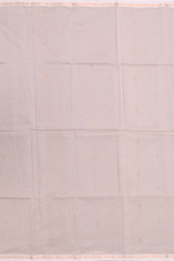 Maheswari Silk Cotton Saree In Cream With Floral Buttas