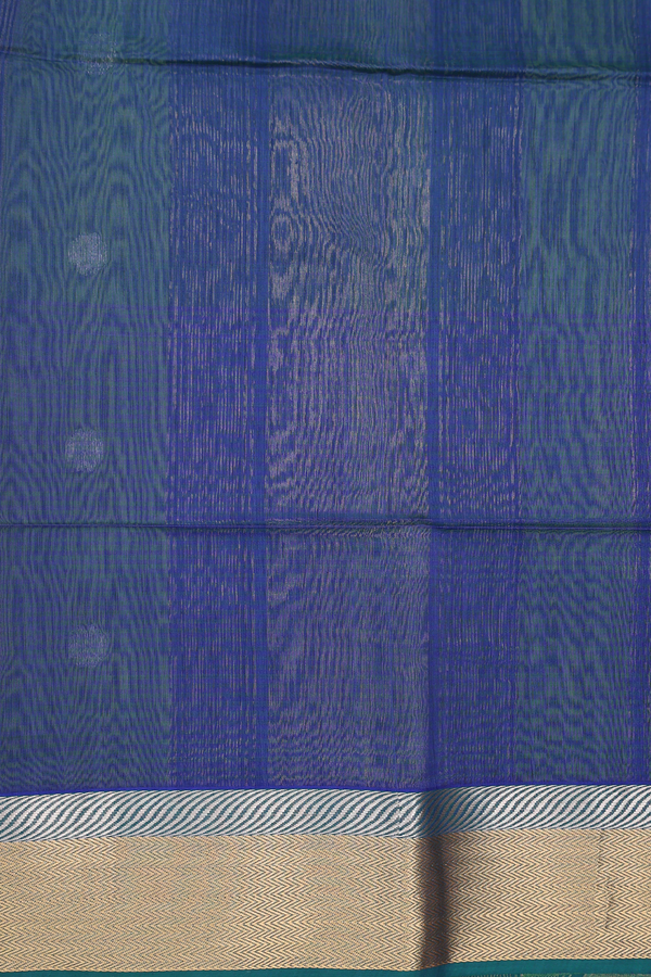 Maheswari Silk Cotton Saree In Fern Green With Floral Buttas