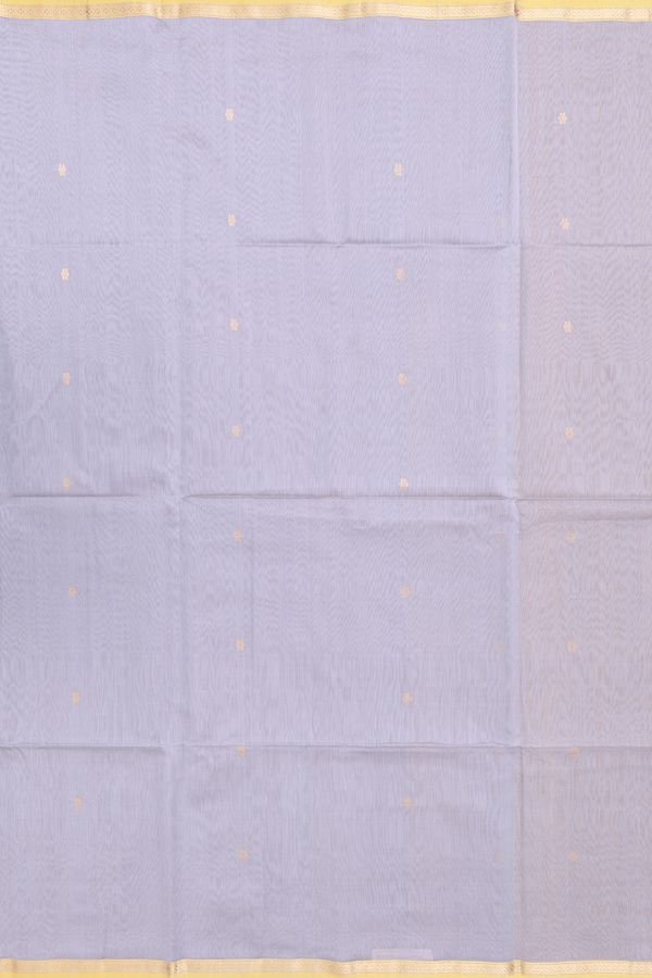 Maheswari Silk Cotton Saree In Grey With Floral Buttas