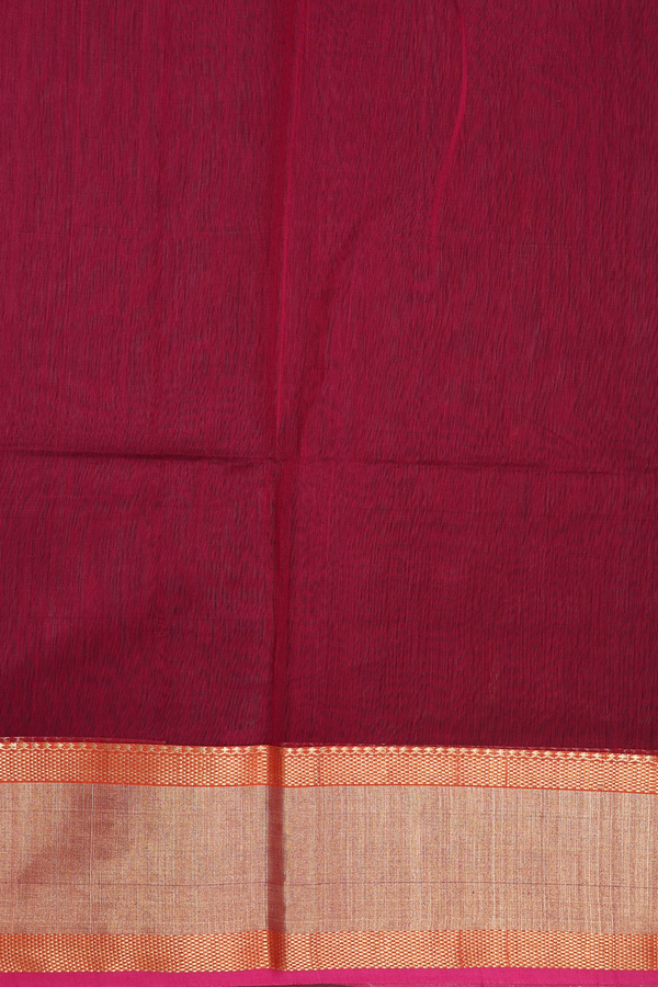 Maheswari Silk Cotton Saree In Greyish Green With Buttas