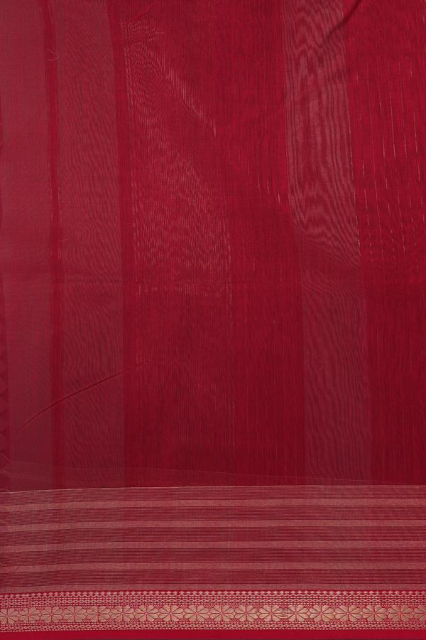 Maheswari Silk Cotton Saree In Oxford Brown With Zari Border