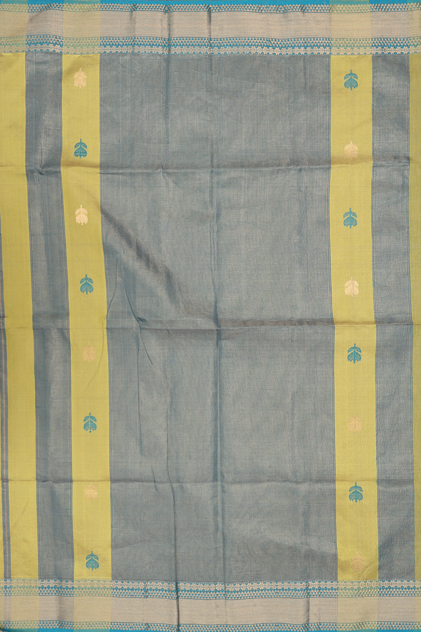 Maheswari Silk Cotton Saree In Pear Green With Floral Buttas