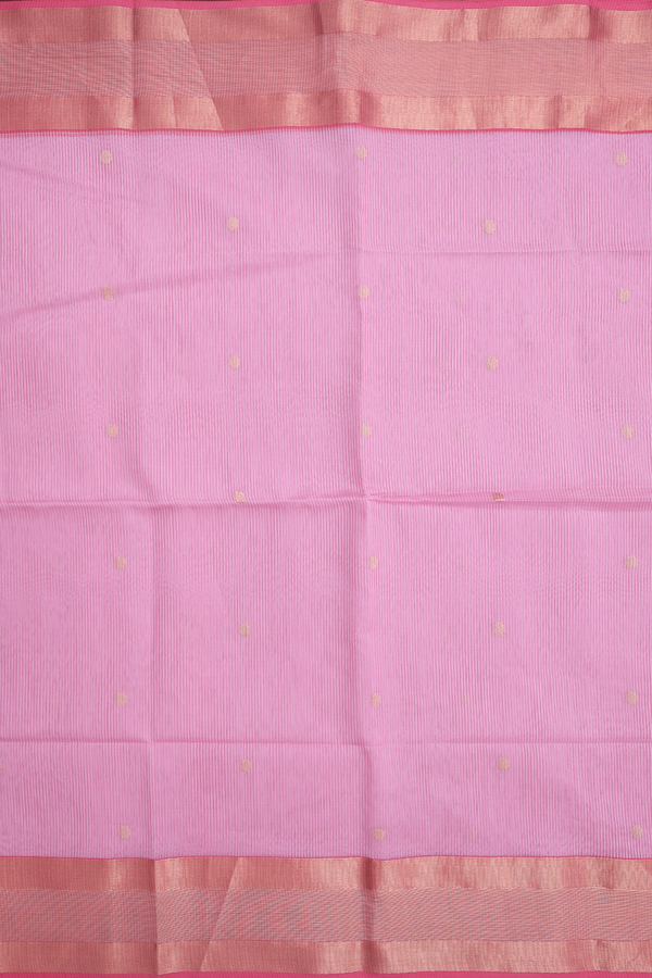 Maheswari Silk Cotton Saree In Pink With Floral Buttas