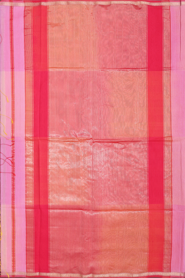 Maheswari Silk Cotton Saree In Pink With Floral Buttas