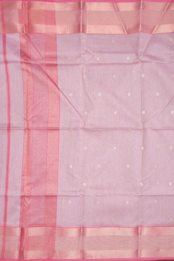 Maheswari Silk Cotton Saree In Pink With Floral Buttas