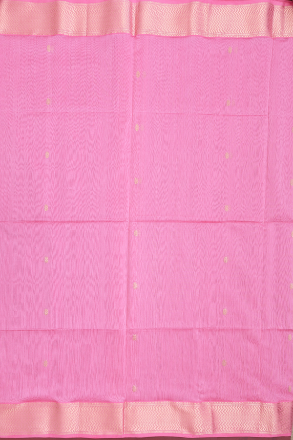 Maheswari Silk Cotton Saree In Pink With Floral Buttas