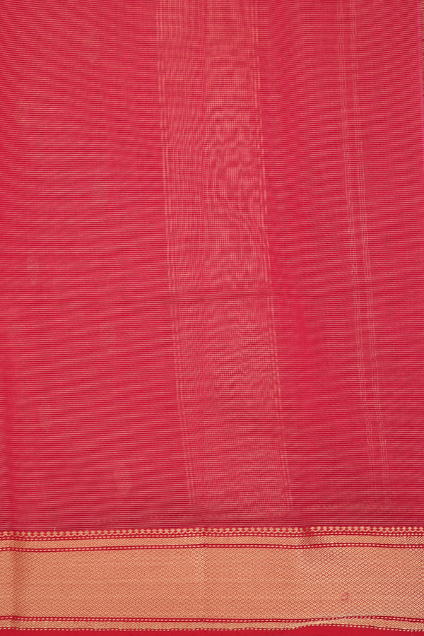 Maheswari Silk Cotton Saree In Pink With Stripes Design