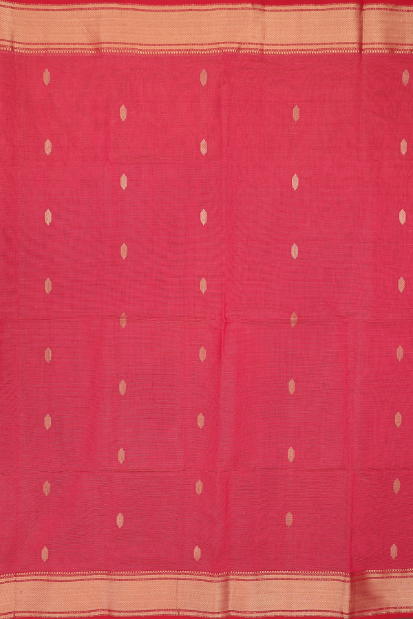 Maheswari Silk Cotton Saree In Pink With Stripes Design