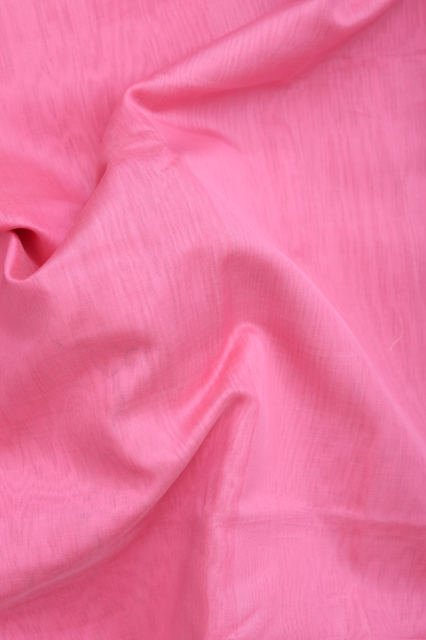 Maheswari Silk Cotton Saree In Pink With Threadwork Border
